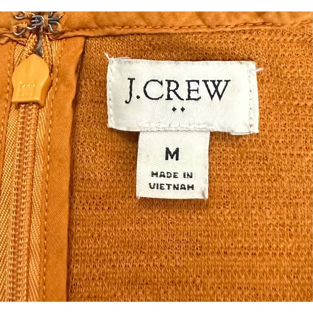 J. Crew Textured Tank Top with Scalloped Trim Burnished Copper AJ095 Size M